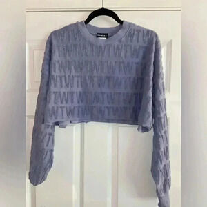 Tally Weijl Women’s Small Long Sleeve Purple Crop Top